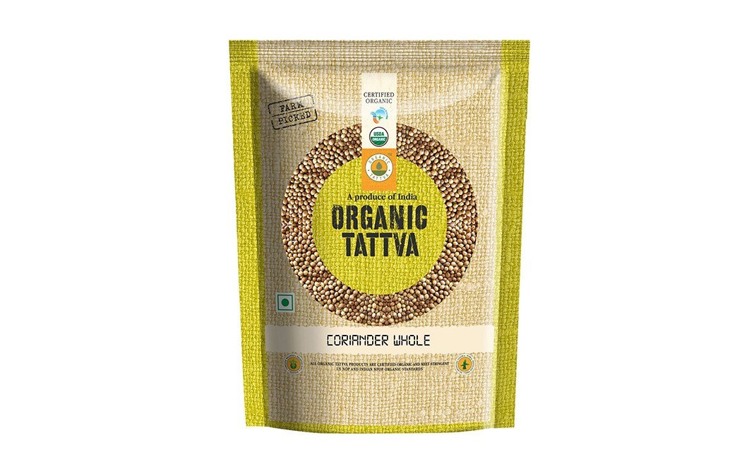 Organic Tattva Coriander Whole    Pack  100 grams